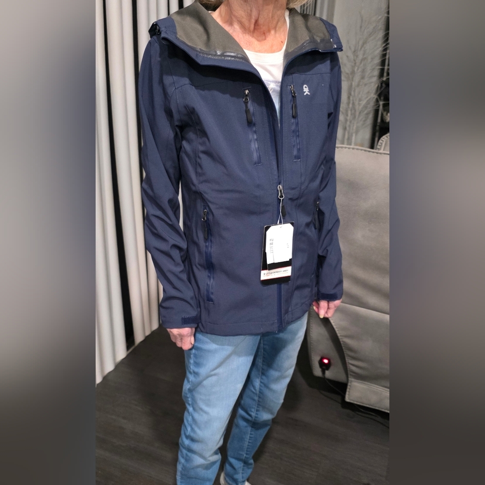 Little Donkey Andy Women's Navy Outdoor Jacket. XS. NEW - Picture 1 of 16